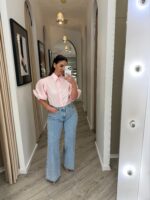 CALÇA DE GANGA WIDE LEG COM APLICAÇÃO LATERAL PONTO CHIC - Image 2