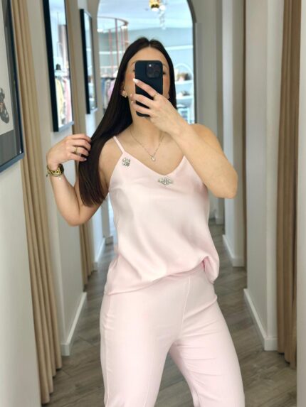 TOP ROSA COM APLICAÇÕES RINASCIMENTO