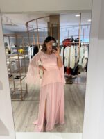 VESTIDO COMPRIDO ROSA COM PARTE SUPERIOR ESTRUTURADA PONTO CHIC - Image 4