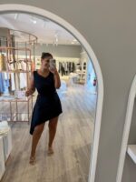 VESTIDO AZUL COM RECORTES RINASCIMENTO - Image 2