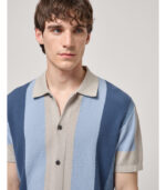 POLO DE MALHA TRICOT COM PADRÃO GEOMÉTRICO AZUL GIANNI LUPO - Image 4