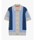 POLO DE MALHA TRICOT COM PADRÃO GEOMÉTRICO AZUL GIANNI LUPO - Image 7