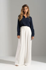 CALÇA BRANCA DE ALFAIATARIA COM PREGAS FERRACHE - Image 2