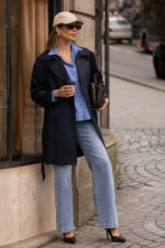 GABARDINE MIDI AZUL MARINHO COM CINTO FERRACHE - Image 5