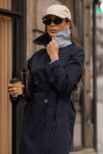 GABARDINE MIDI AZUL MARINHO COM CINTO FERRACHE - Image 4