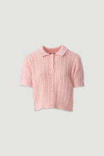 POLO DE MALHA ROSA TEXTURADO FERRACHE
