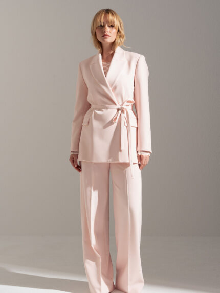 BLAZER ROSA CLÁSSICO COM CINTO FERRACHE