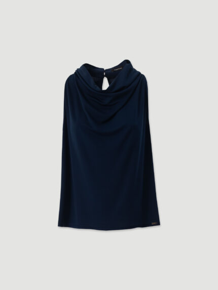 BLUSA AZUL MARINHO DRAPEADA FERRACHE