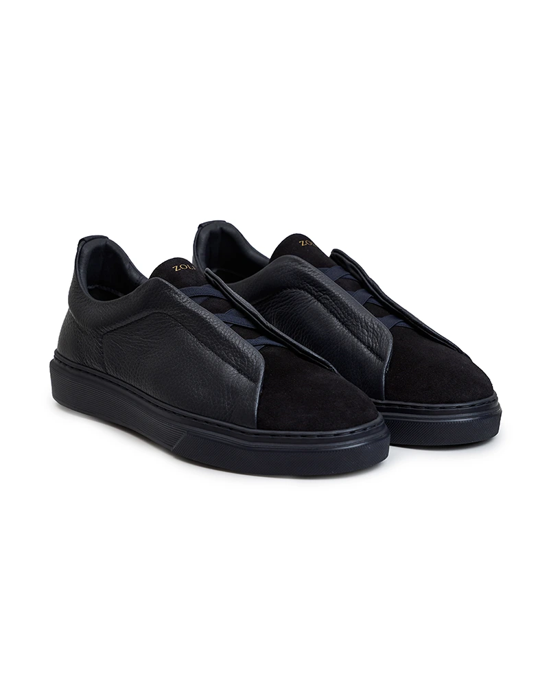 261504000_0015 SAPATILHA CASUAL COM ELÁSTICO AZUL ZOLF - Image 1