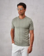 T-SHIRT TRICOT FALSO LISO VERDE SECO ZOLF