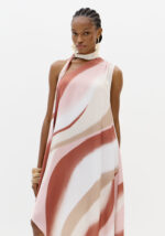 VESTIDO ROSA E CAMEL ACETINADO FLUIDO LANÇA PERFUME - Image 4
