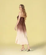 VESTIDO COMPRIDO DEGRADÉ CASTANHO RUGA - Image 4
