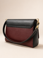 MALA PRETA E BORDEAUX COM FECHO DOURADO PONTO CHIC - Image 2
