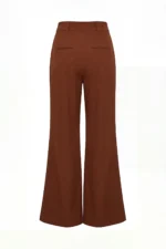 CALÇA CASTANHA WIDE LEG COM NERVURA FRONTAL SAHOCO - Image 6