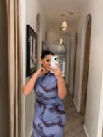 VESTIDO MIDI ESTAMPADO COM DRAPEADO PONTO CHIC - Image 2