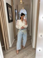 TOP EM RENDA BRANCO COM ENTRELACE PONTO CHIC - Image 3