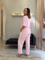 CONJUNTO ROSA COM SWEAT E CALÇA COM FAIXA LATERAL PONTO CHIC - Image 3