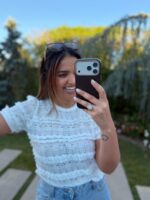 CAMISOLA BRANCA EM RENDA COM FOLHOS PONTO CHIC - Image 3