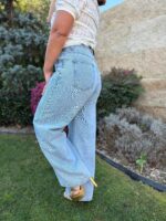 CALÇA DE GANGA AZUL WIDE LEG PONTO CHIC - Image 3