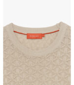 T-SHIRT EM MALHA BEGE COM PADRÃO TEXTURADO GIANNI LUPO - Image 2