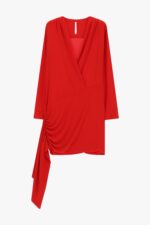 VESTIDO VERMELHO DRAPEADO ASSIMÉTRICO IMPERIAL - Image 4