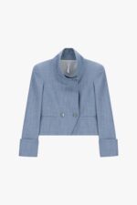 BLAZER CROPPED AZUL DENIM COM GOLA ESTRUTURADA IMPERIAL - Image 6