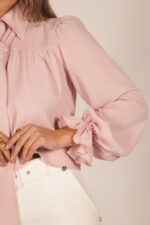 BLUSA COM LAÇO E DETALHE FRANZIDO ROSA MISS YOU - Image 4