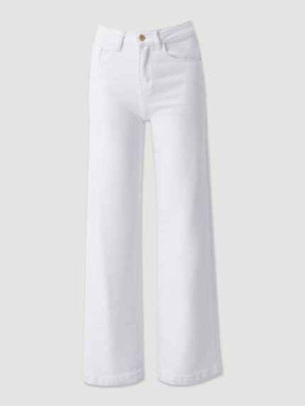 CALÇA DE SARJA BRANCA STRAIGHT FERRACHE