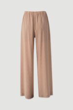 CALÇA BEGE FLUIDA COM CINTURA ELÁSTICA FERRACHE - Image 3