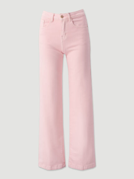 CALÇA DE SARJA ROSA STRAIGHT FERRACHE