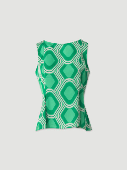 TOP ESTAMPADO COM PREGAS FERRACHE