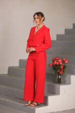 BLAZER CROPPED VERMELHO COM BOTÕES DOURADOS MISS YOU - Image 2