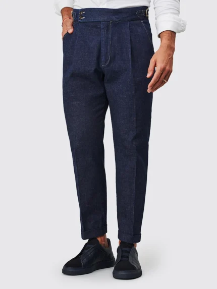 CALÇA DENIM FIVELA STONE WASH ZOLF
