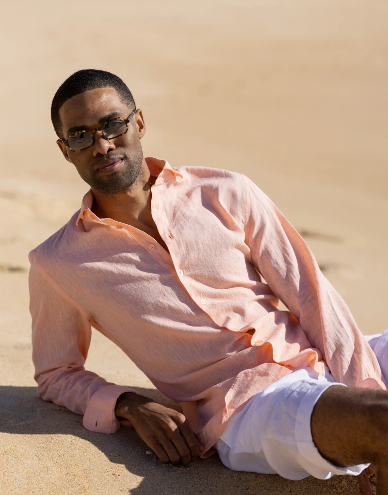 261906000_Camisa-Gola-Italiana-de-Linho_coral_2 CAMISA DE LINHO GOLA ITALIANA CORAL ZOLF - Image 1