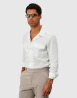 CAMISA DE LINHO COM BOLSOS BRANCO ZOLF - Image 2