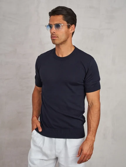 T-SHIRT TRICOT LISA AZUL MARINHO ZOLF