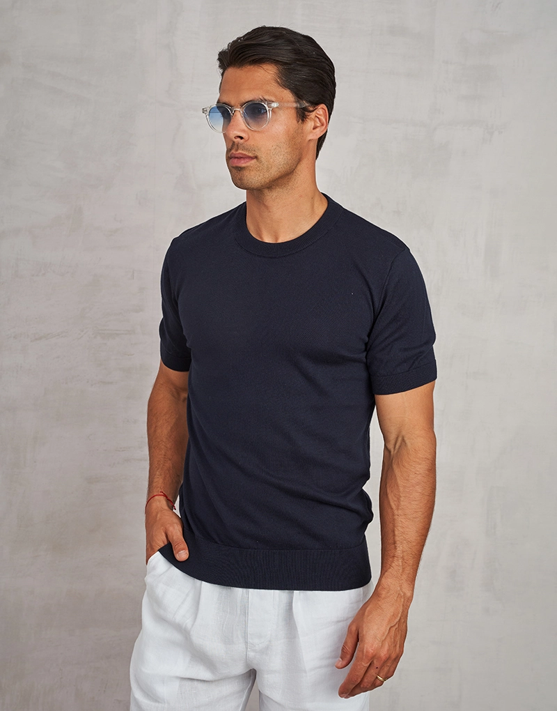 262503004_T-shirt-Tricot-Lisa_azul-marinho T-SHIRT TRICOT LISA AZUL MARINHO ZOLF - Image 1