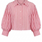 CAMISA CROPPED ÁS RISCAS VERMELHA PONTO CHIC - Image 4