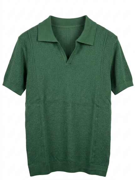 POLO VERDE TRICOT BASICO PONTO CHIC