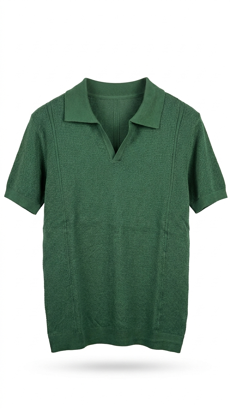 Gemini_Generated_Image_uo5rq8uo5rq8uo5r POLO VERDE TRICOT BASICO PONTO CHIC - Image 1