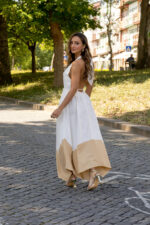 VESTIDO CRU FOLHO CONTRASTE LANÇA PERFUME