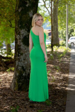 VESTIDO COMPRIDO VERDE COM NÓ PONTO CHIC - Image 8