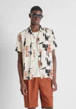 CAMISA BEGE ESTAMPADA EM LINHO ANTONY MORATO