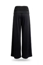 CALÇA PRETA COM DRAPEADO E PORMENOR DOURADO SAHOCO - Image 3