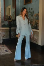 BLAZER AZUL ESTRUTURADO COM LAÇO NAS MANGAS SAHOCO - Image 2