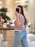 CALÇA GANGA WIDE LEG COM AJUSTE NA BAINHA PONTO CHIC - Image 5