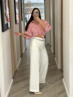 CAMISA CROPPED ÁS RISCAS VERMELHA PONTO CHIC - Image 3