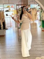 TOP ESTRUTURADO BEGE COM MANGA VOLUME PONTO CHIC - Image 3