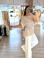 TOP ESTRUTURADO BEGE COM MANGA VOLUME PONTO CHIC - Image 2