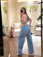CALÇA DE GANGA WIDE LEG COM COSTURA FRONTAL PONTO CHIC - Image 3